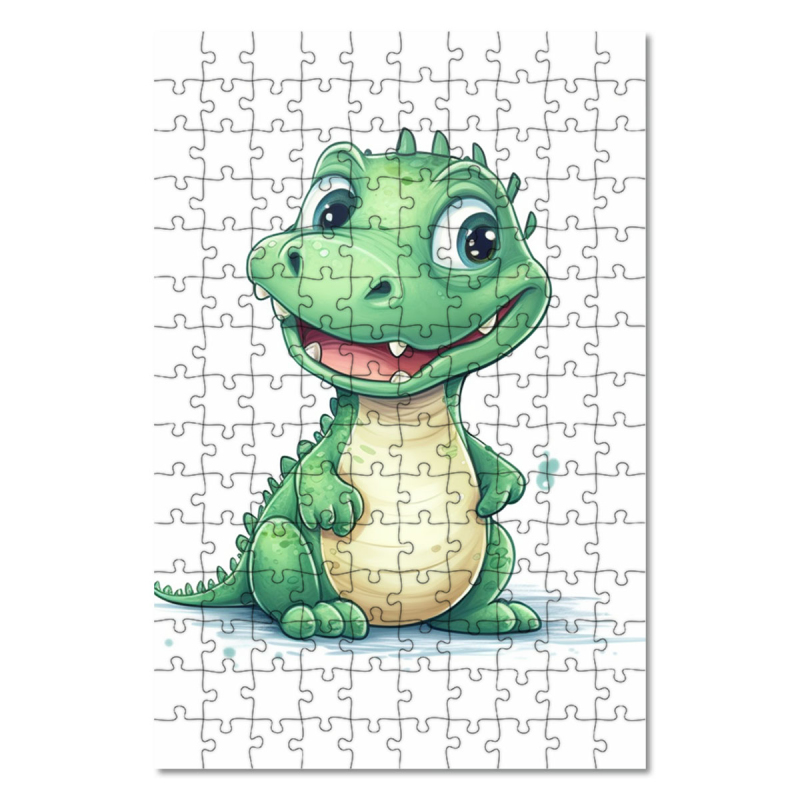 Wooden Puzzle Cartoon Crocodile