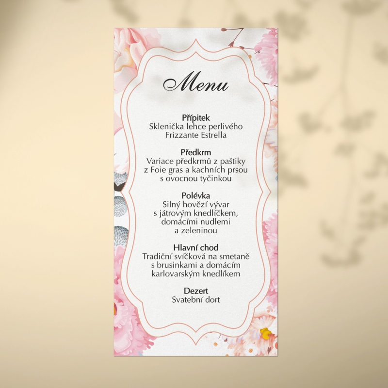 Wedding menu KL1817m