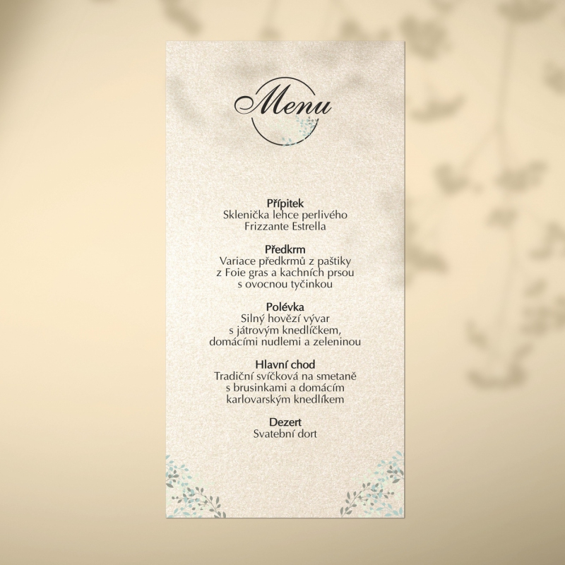 Wedding menu KL1825m