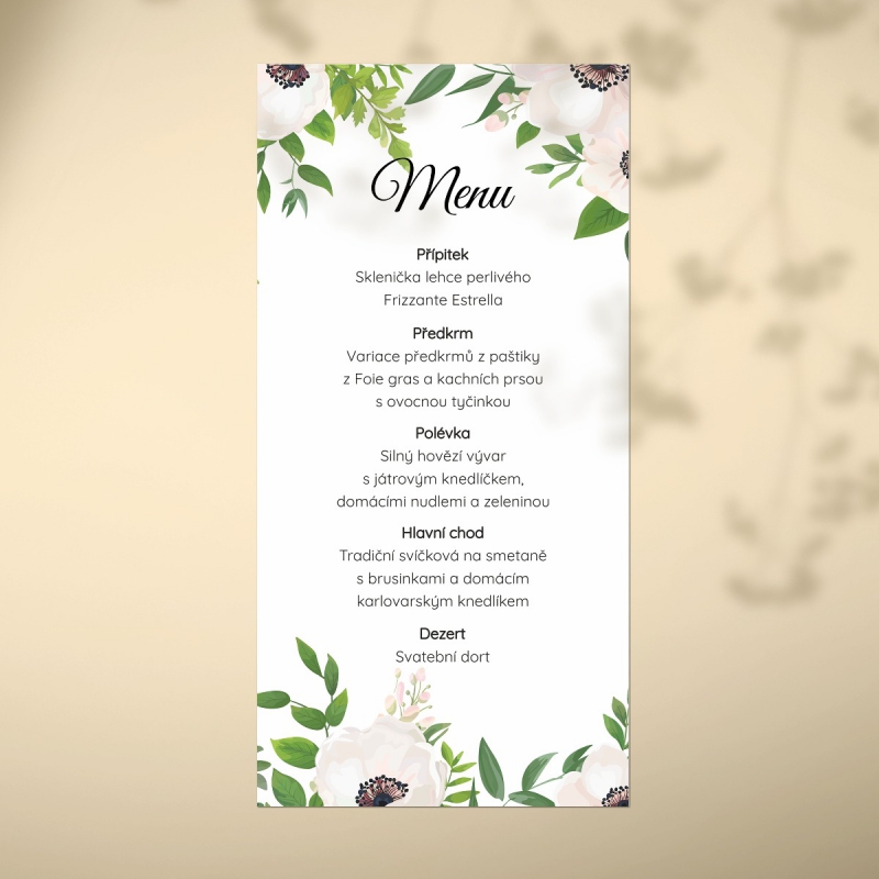 Wedding menu FO1318m