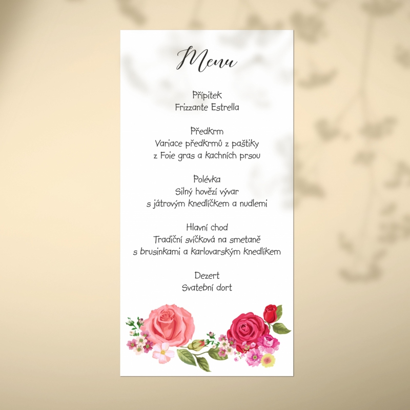Wedding menu FO20037m
