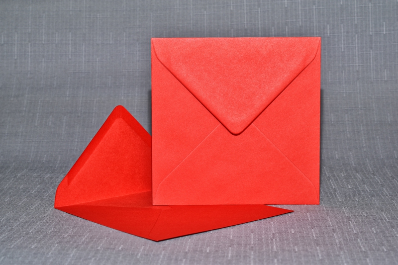Envelope Square red 130mm