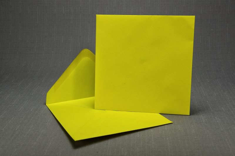 Envelope Square yellow 130mm