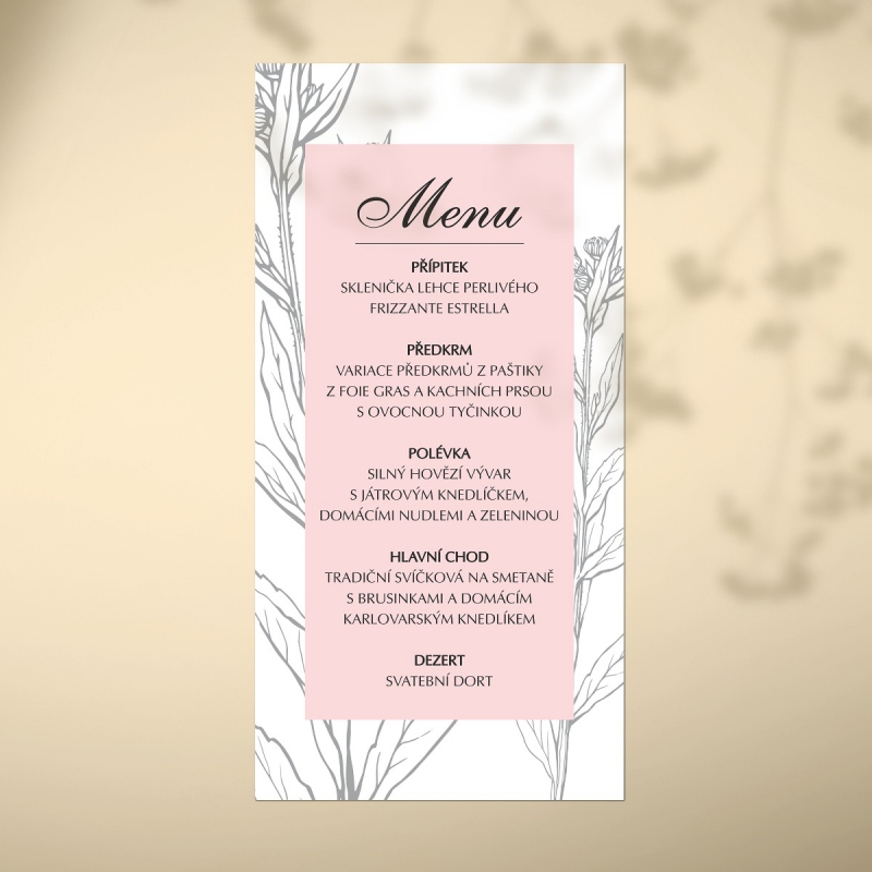 Wedding menu KL1841m