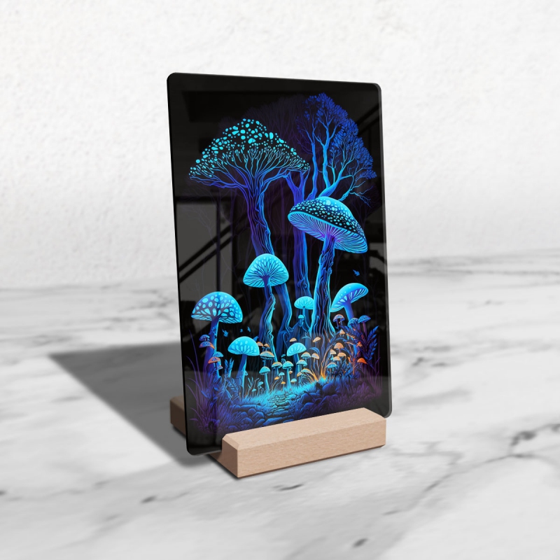Acrylic glass Magic mushrooms