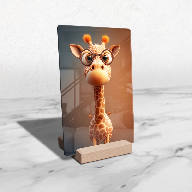 Acrylic glass Animated giraffe