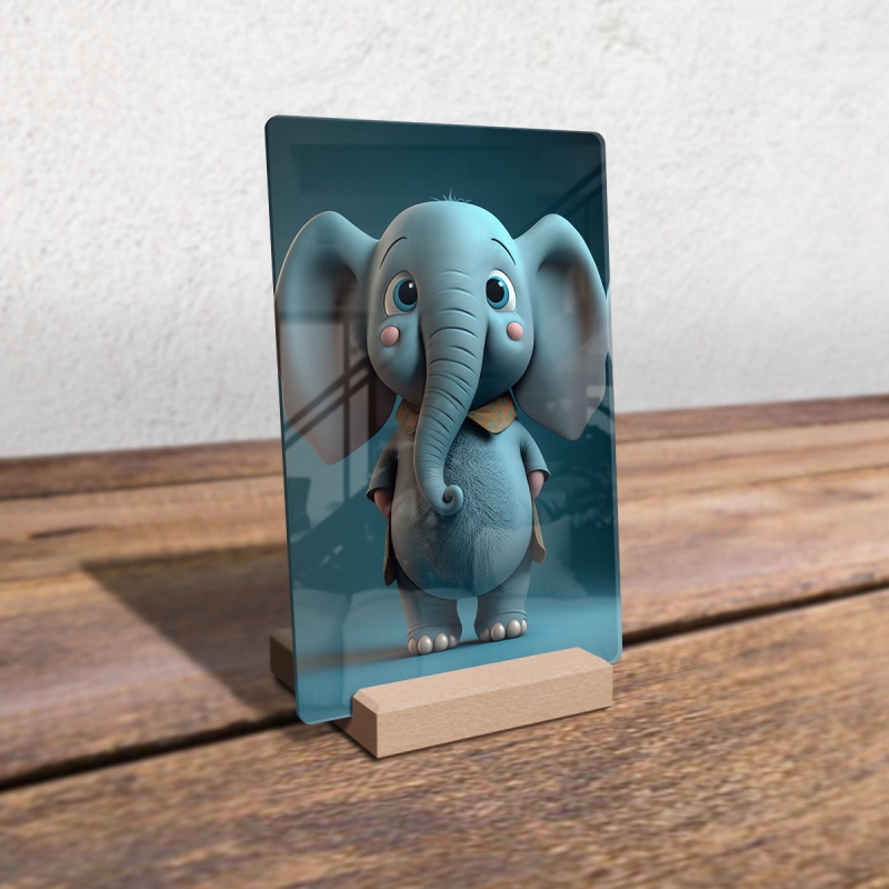 Acrylic glass Animated elephant