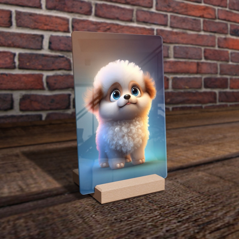 Acrylic glass Cute dog