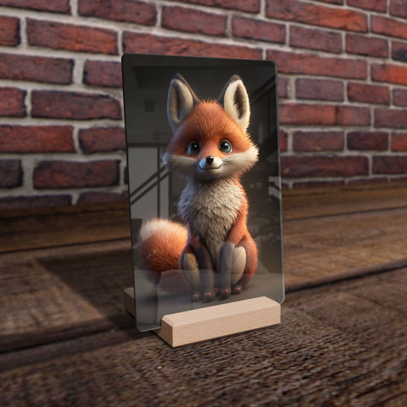 Acrylic glass Animated fox