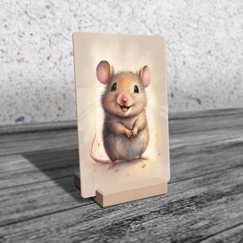 Acrylic glass Watercolor mouse