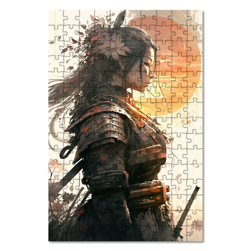 Wooden Puzzle Female Samurai
