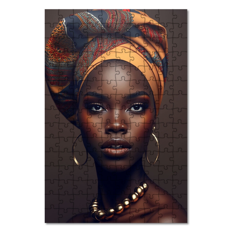 Wooden Puzzle African girl