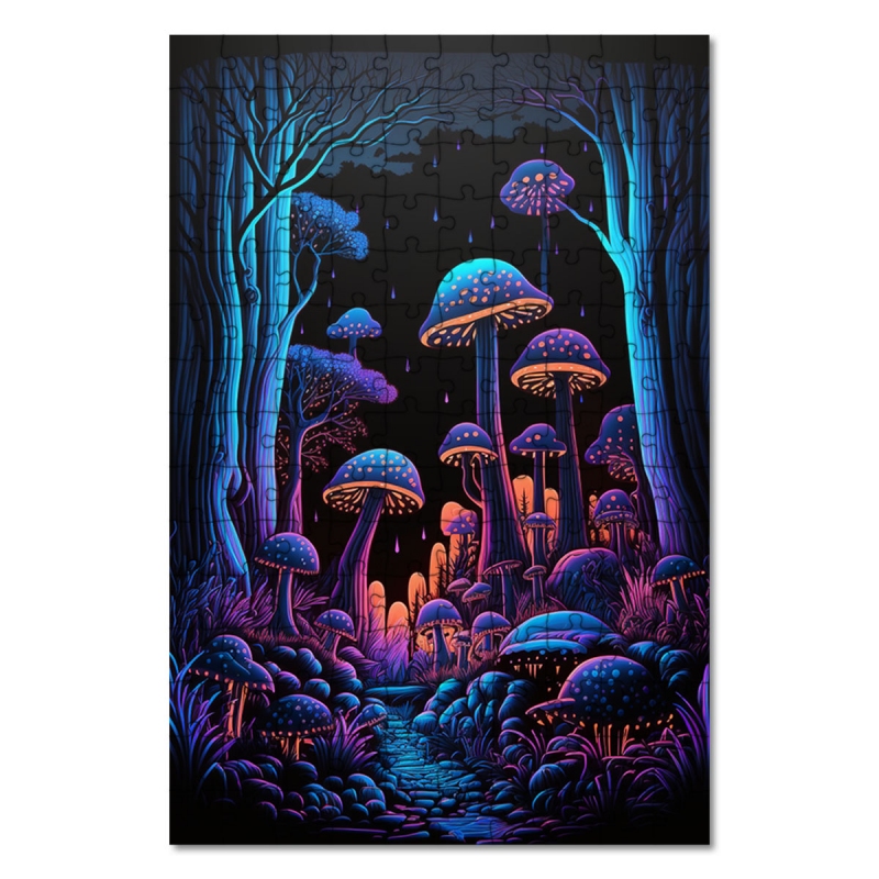 Wooden Puzzle Mushroom forest