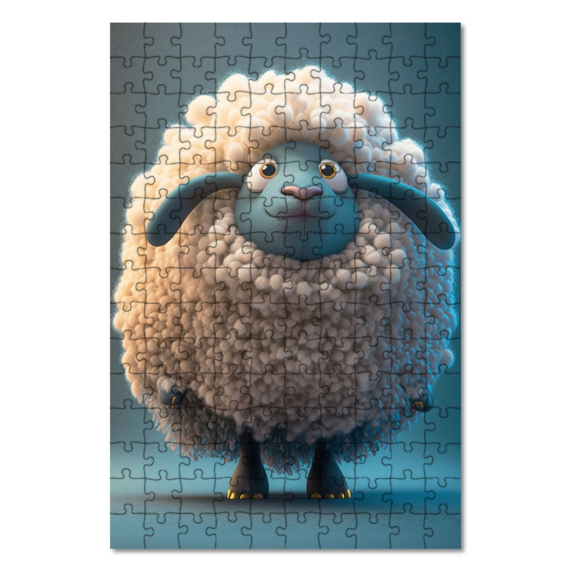 Wooden Puzzle Animated sheep