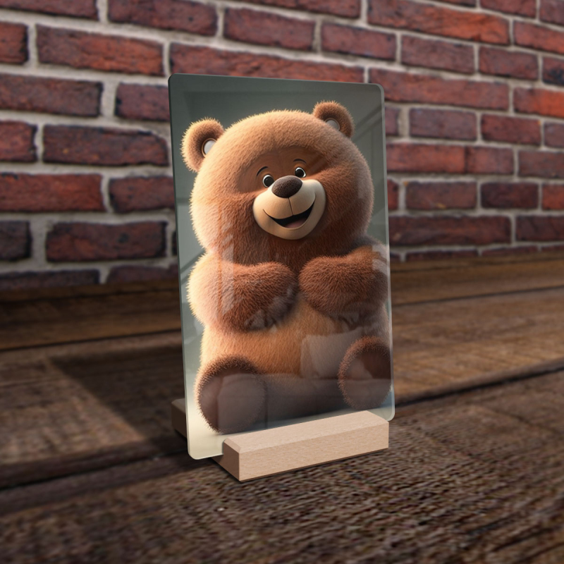 Acrylic glass Cute animated bear