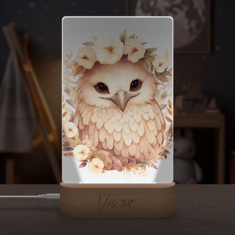Lamp Baby eagle in flowers