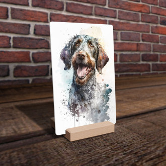 German Wirehaired Pointer watercolor