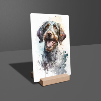 German Wirehaired Pointer watercolor