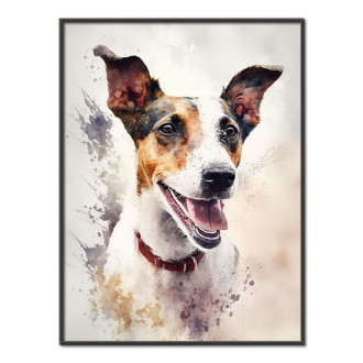 Smooth Fox Terrier watercolor