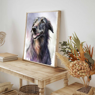 Scottish Deerhound watercolor