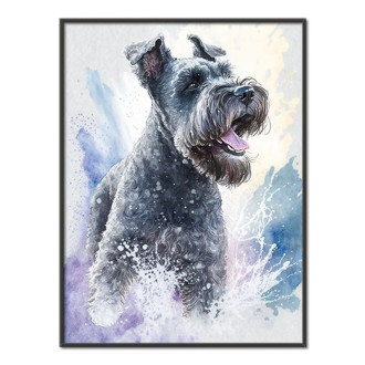 Kerry Blue Terrier watercolor