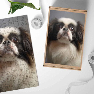 Wooden Puzzle Japanese Chin realistic