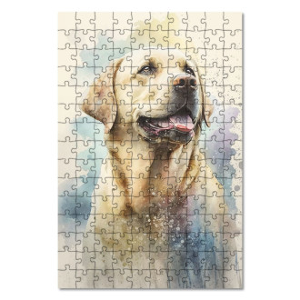 Wooden Puzzle Labrador Retriever watercolor
