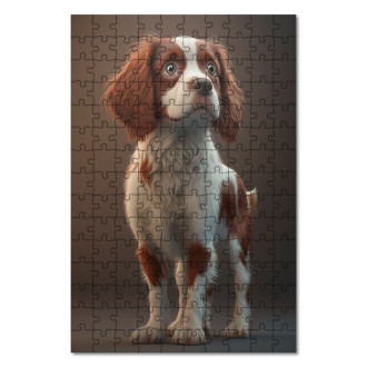 Wooden Puzzle Irish Red and White Setter cartoon
