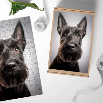 Wooden Puzzle Scottish Terrier realistic
