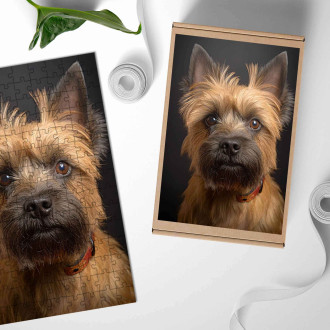 Wooden Puzzle Cairn Terrier realistic