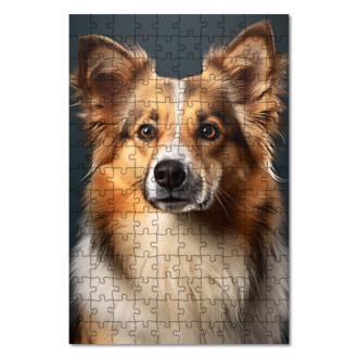 Wooden Puzzle Icelandic Sheepdog realistic