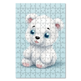 Wooden Puzzle Cartoon Polar Bear