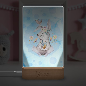 Baby lamp Hare with flowers