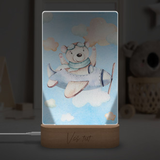 Baby lamp Teddy bear and airplane