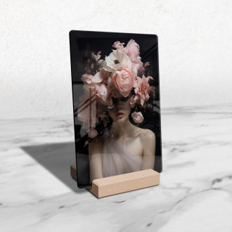 Acrylic glass female with flowers in her face-gigapixel-standard-scale-6