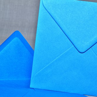 Envelope Square blue kingfisher 155mm