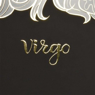 Sign of the Zodiac Virgo 3D Real Gold Poster