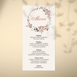 Wedding menu KL1838m