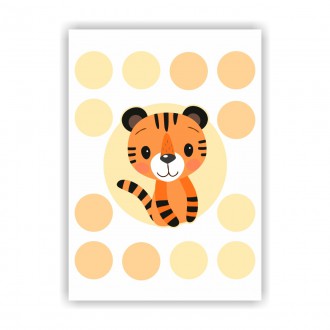 Tiger and dots