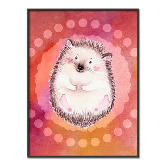 Hedgehog in bubbles kids Poster