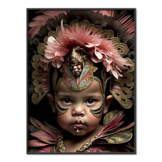 Child with a feather headdress