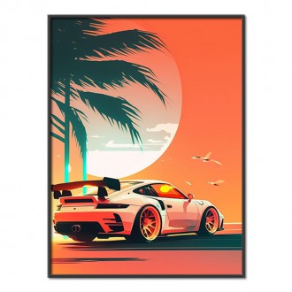Porsche sunset