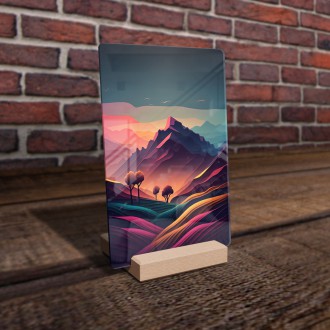 Acrylic glass Mountain at dusk