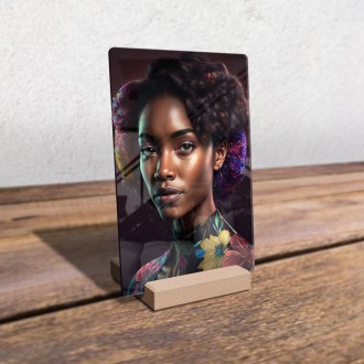 Acrylic glass Attractive African American woman 2