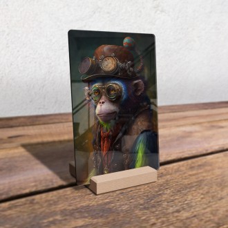 Acrylic glass A steampunk monkey