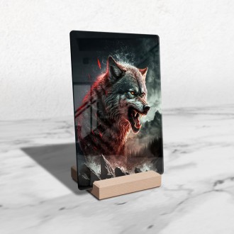 Acrylic glass Blood wolf