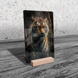 Acrylic glass Tiger