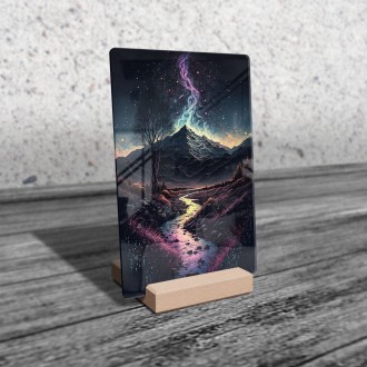 Acrylic glass Magic mountain at night