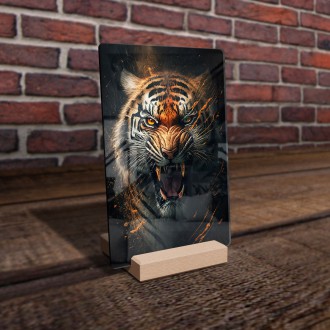 Acrylic glass Furious tiger