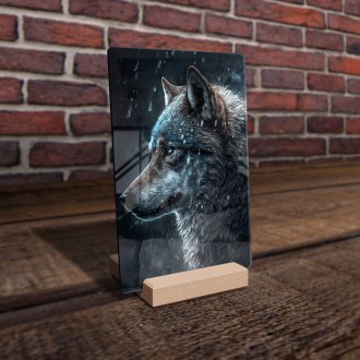 Acrylic glass Snow wolf